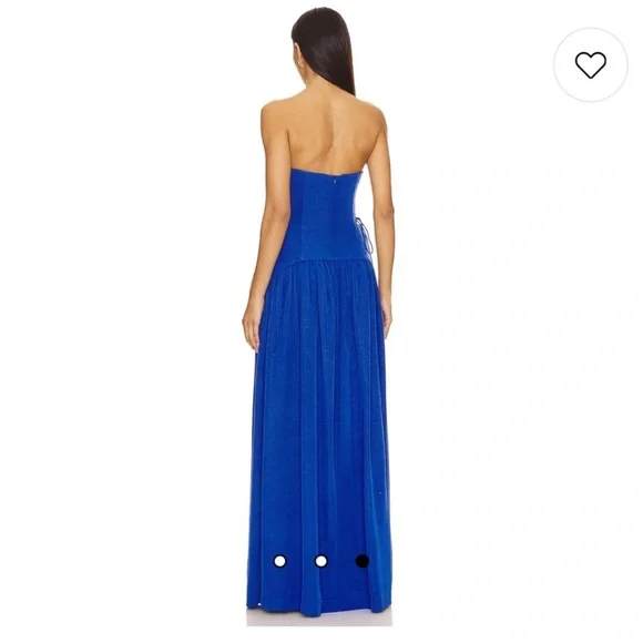 chinese dress ladies La Lune Strapless Ruched Bodice Maxi Dress | Iceberg Blue | Dresses main image 1